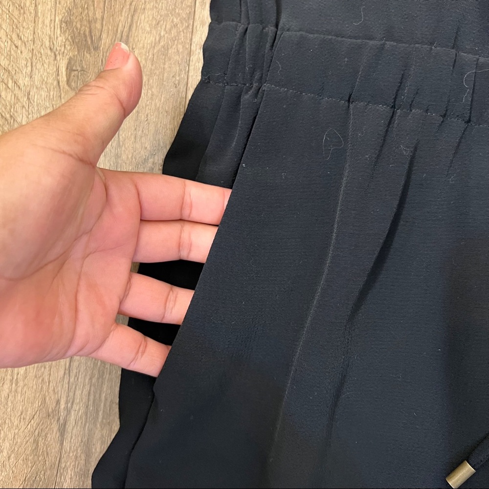 Eileen Fisher Black V-Neck Cropped Jumpsuit - Picture 9 of 12